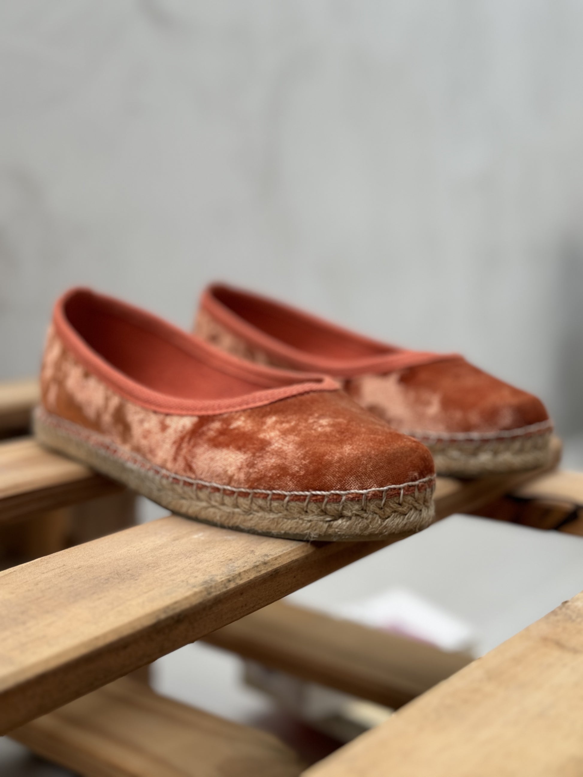 Velvet Slippers - Terracotta