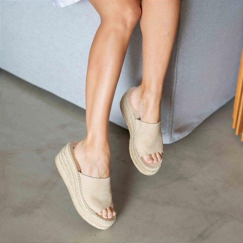 Espadrille Flatform Slide - Ice
