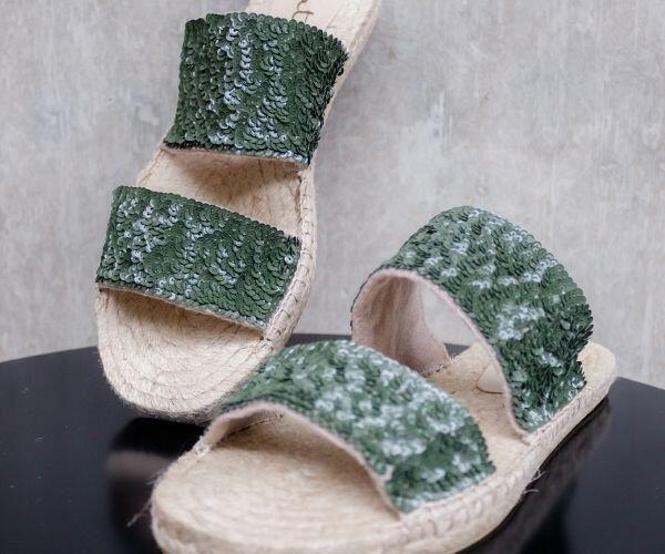 Espadrille Slide - Green