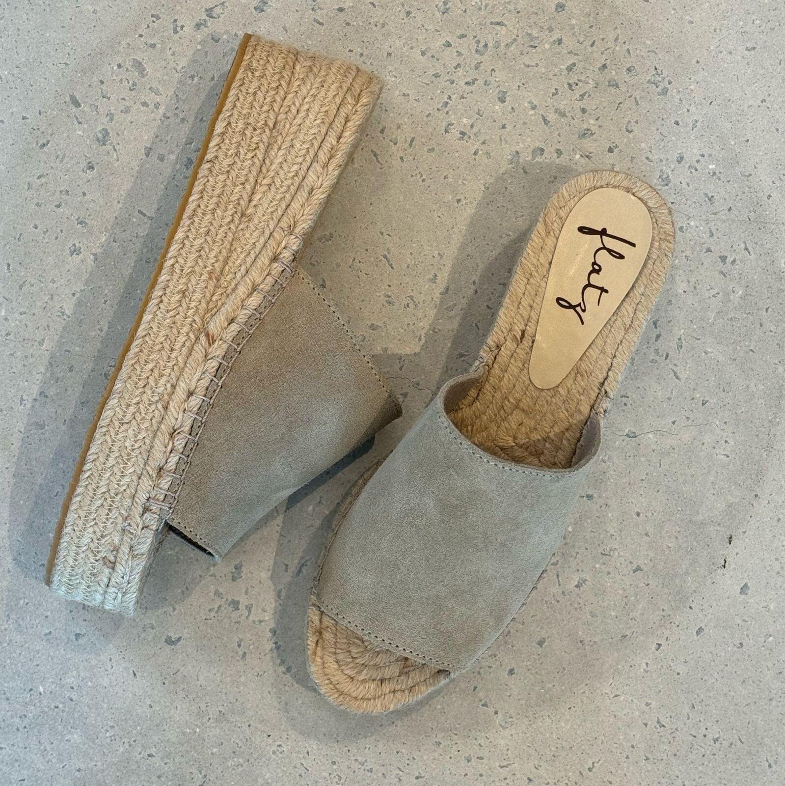 Espadrille Flatform Slide Suede - Fendi