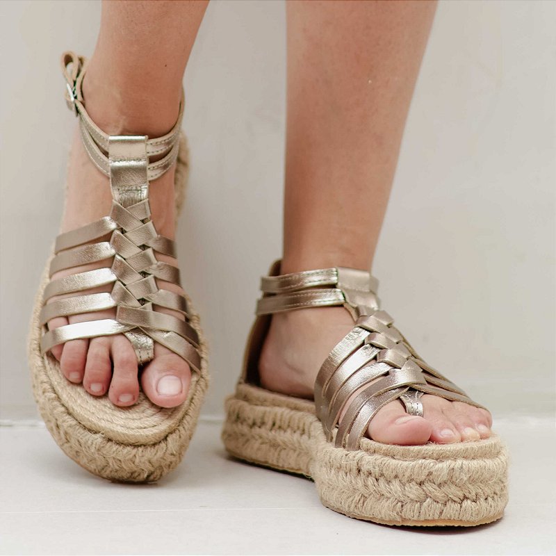 Metallic Braided Midi Flatform