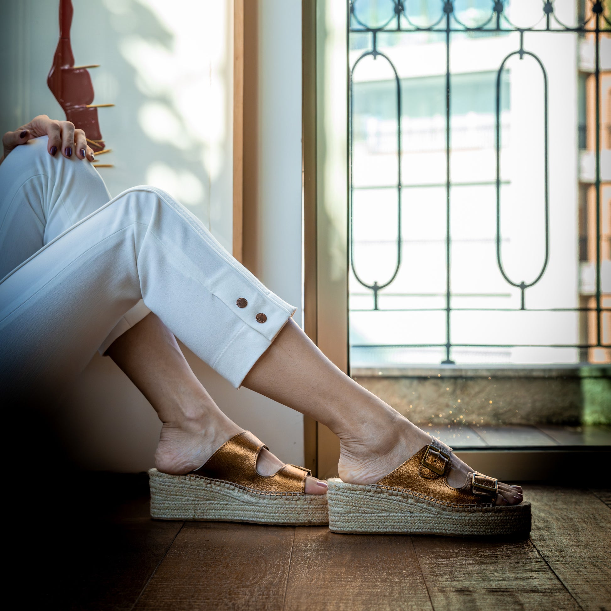 Sandal Flatform Espadrille - Bronze