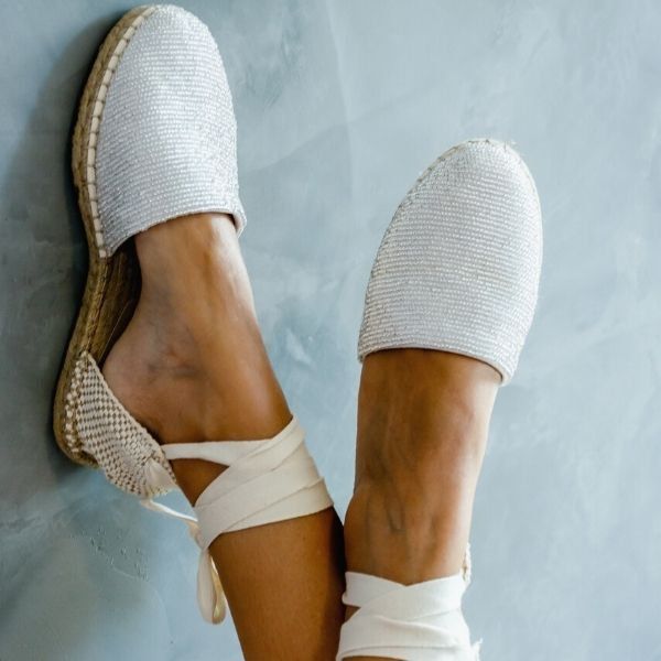 Espadrille Mule - Silver Bossa