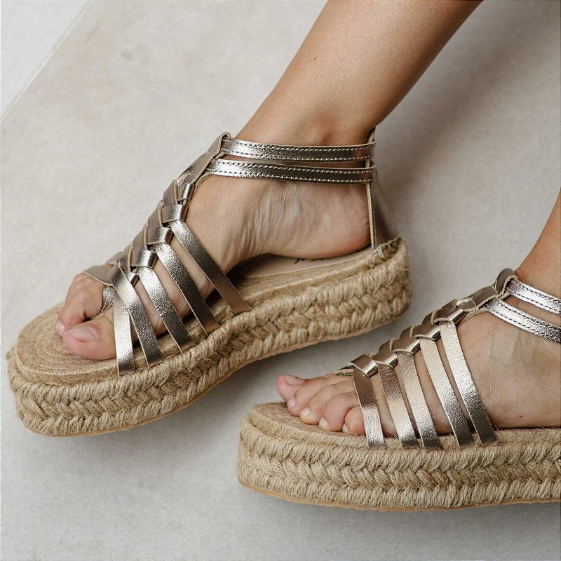 Metallic Braided Midi Flatform