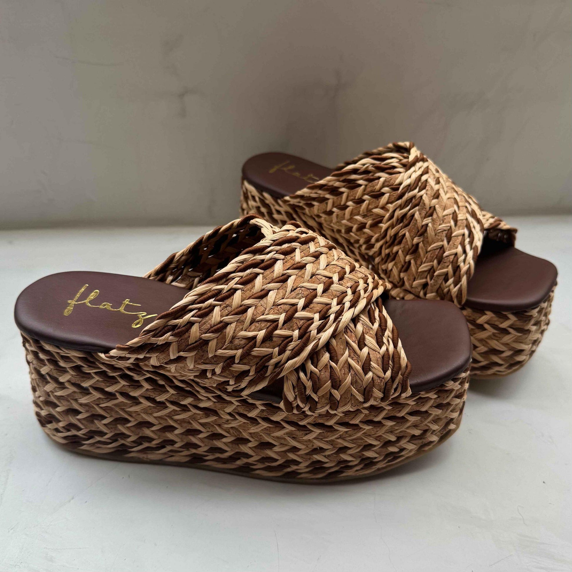 Flatform Braided Straw and Cork