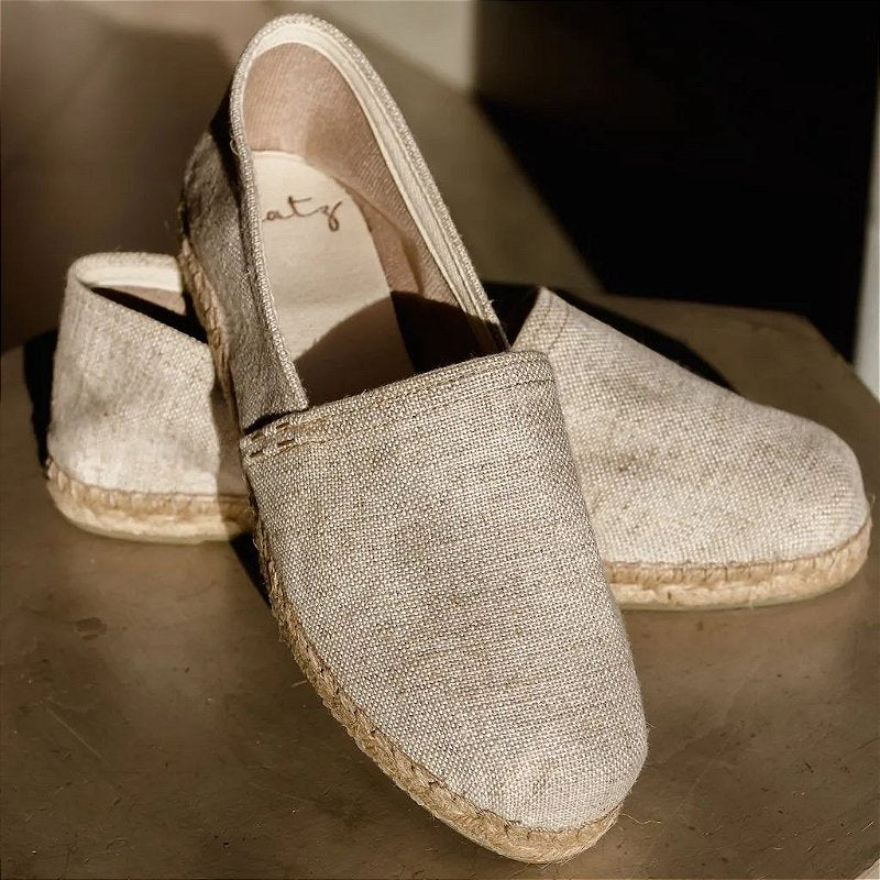 Unisex Traditional Espadrilles - Linen