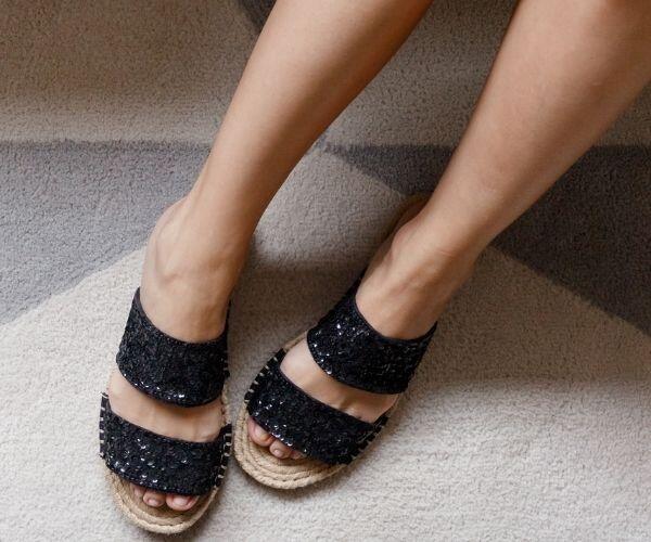 Espadrille Slide 2 Straps - Black