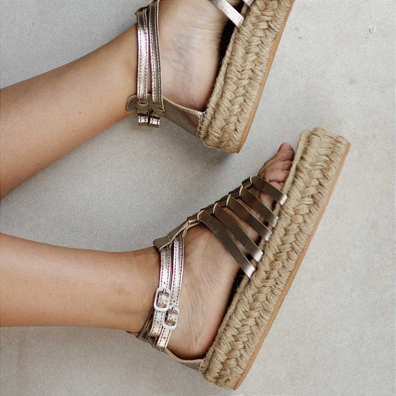 Metallic Braided Midi Flatform
