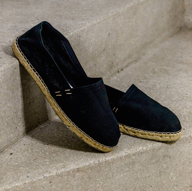 Unisex Traditional Espadrilles - Black