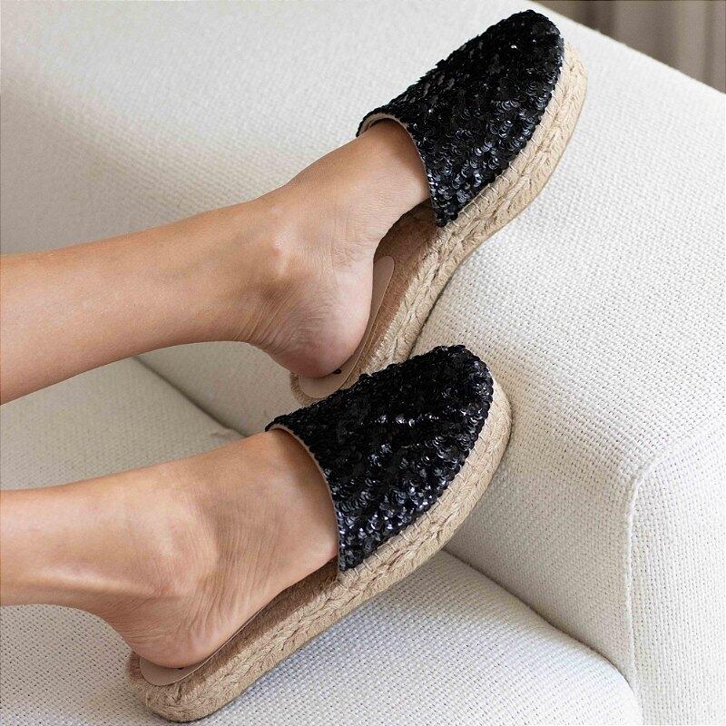 Espadrille Mule Mix - Double Black