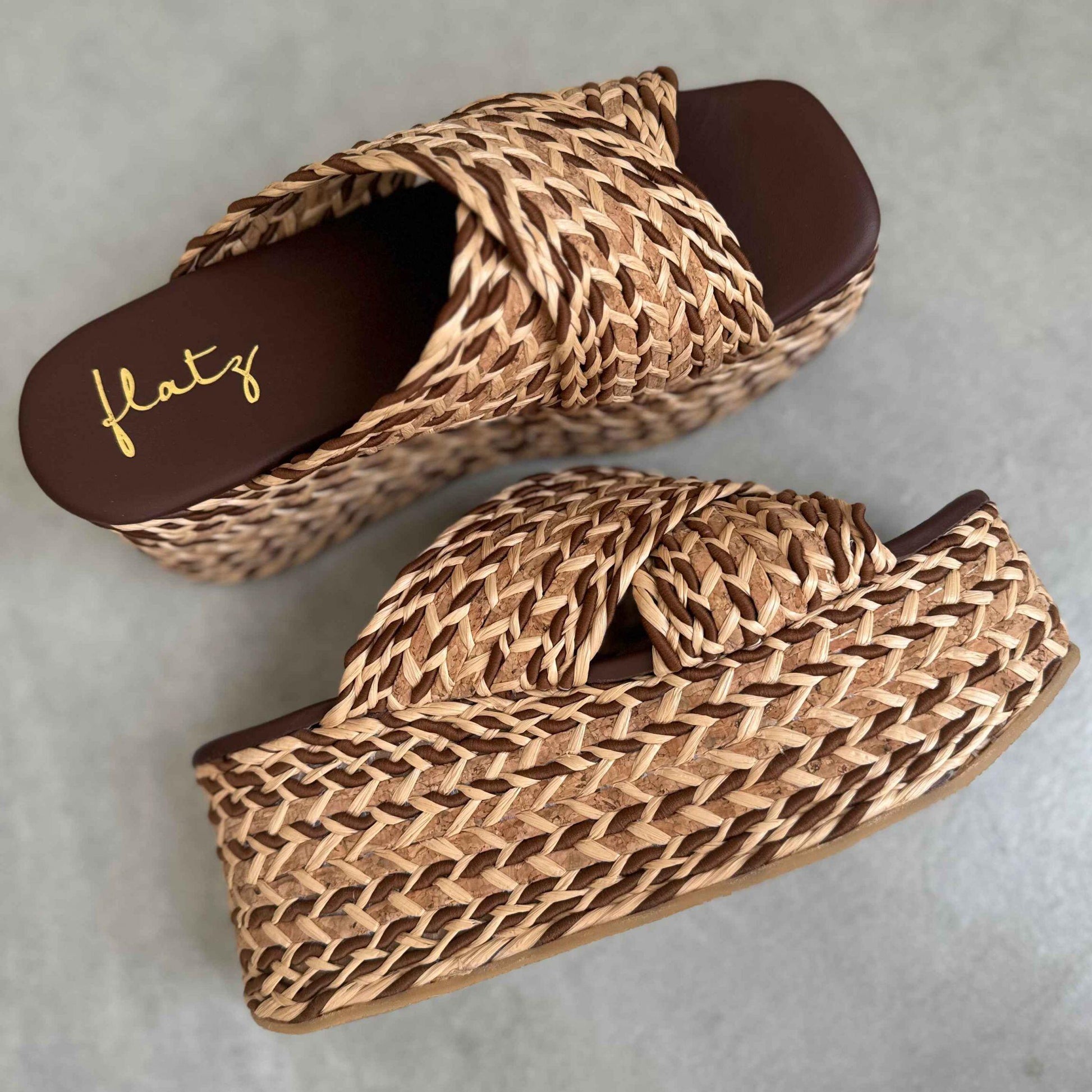 Flatform Braided Straw and Cork