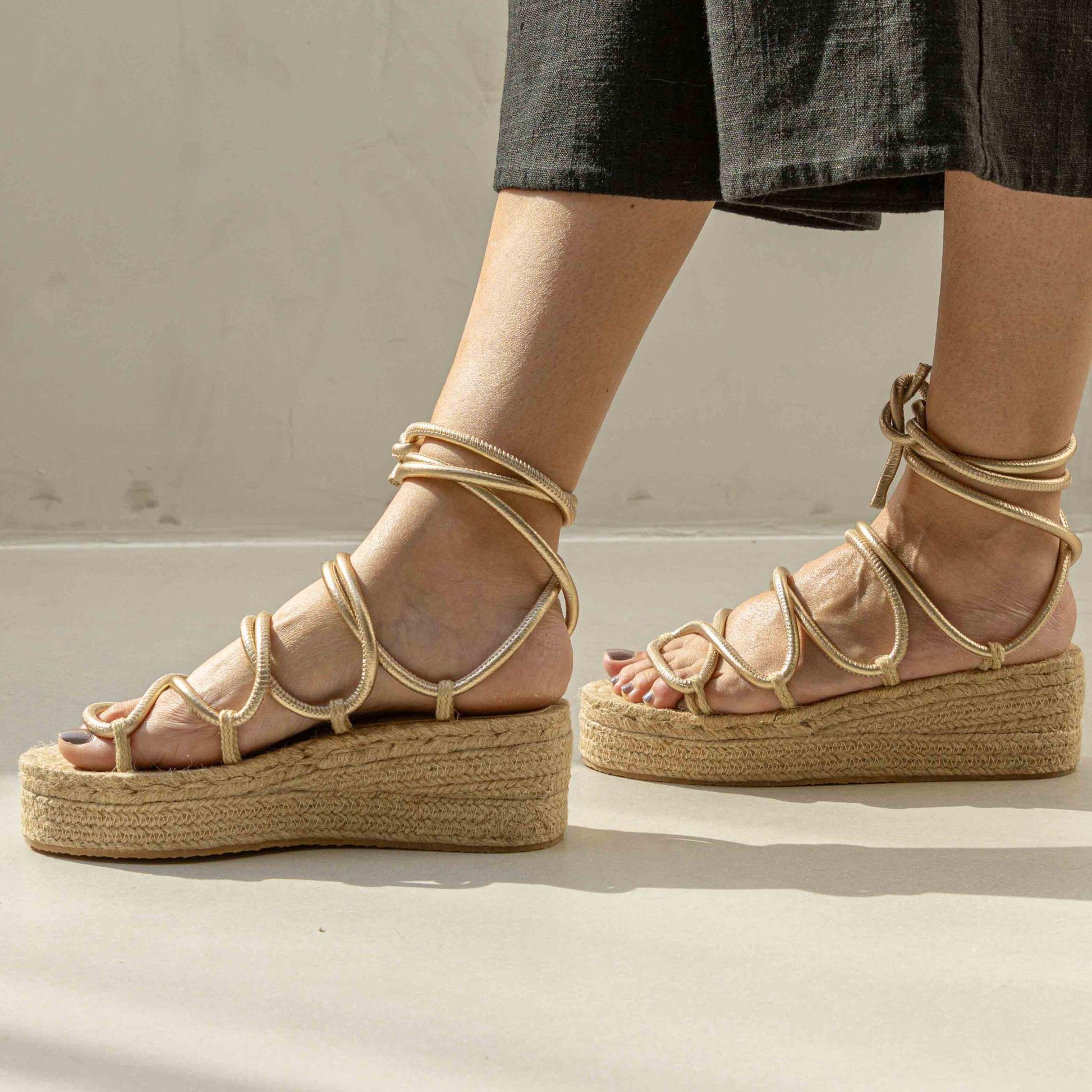Espadrille Flatform Midi with Straps
