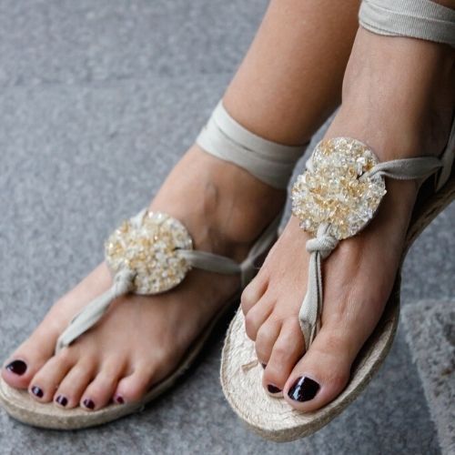 Embroidered Espadrille - Citrine