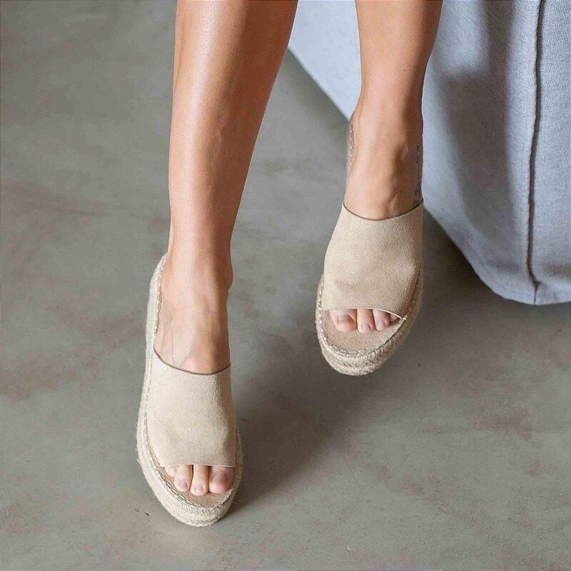 Espadrille Flatform Slide - Ice