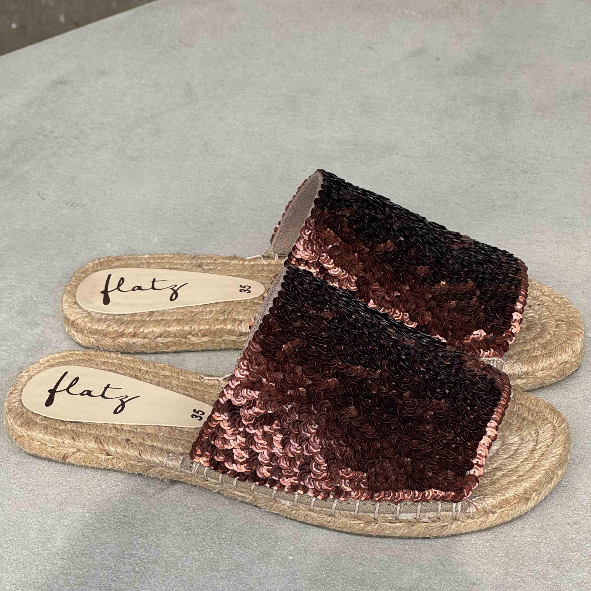 Espadrille Slide - Brown