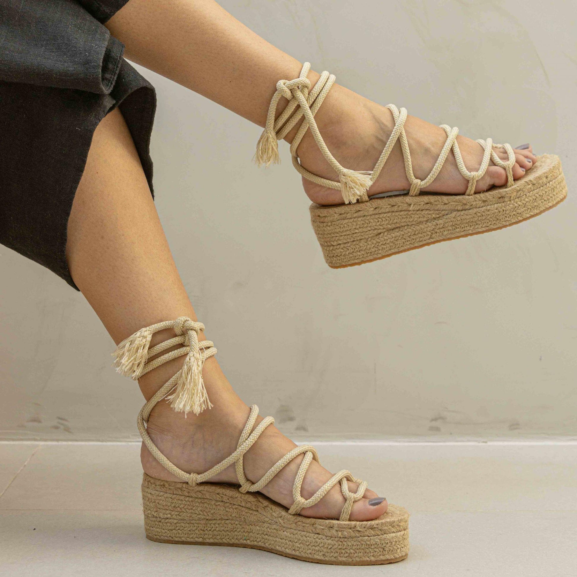 Espadrille Flatform Midi with Straps