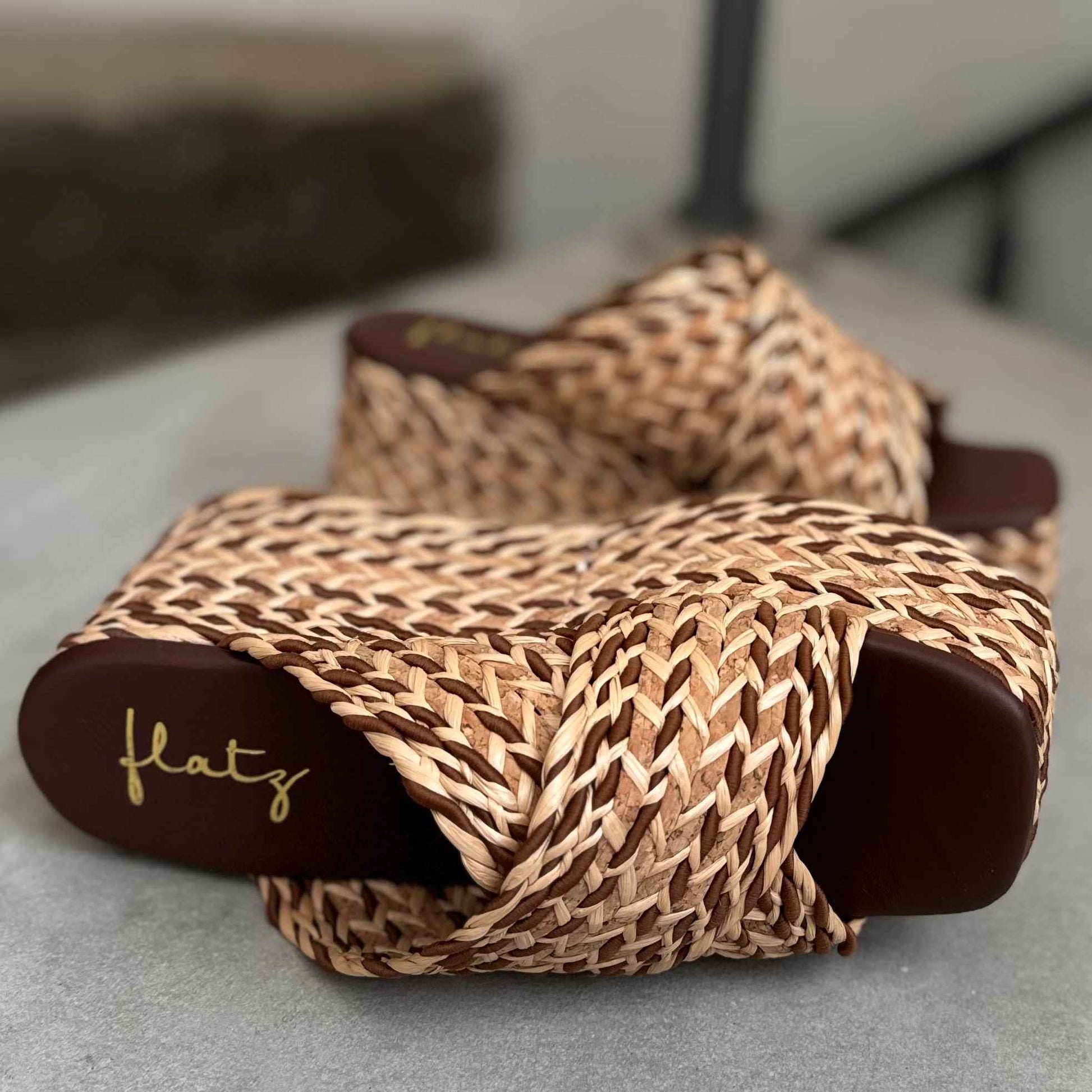 Flatform Braided Straw and Cork