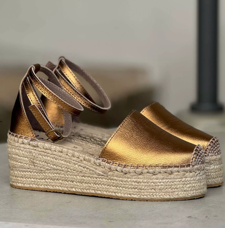Espadrille Midi Leather - Bronze