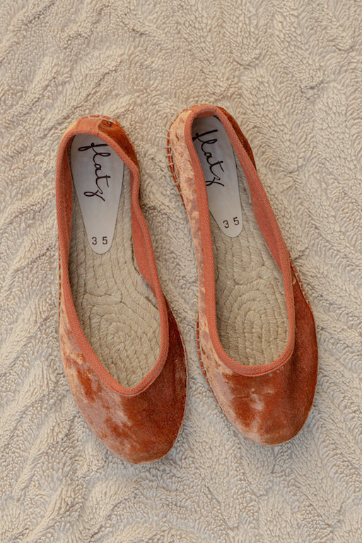 Velvet Slippers - Terracotta