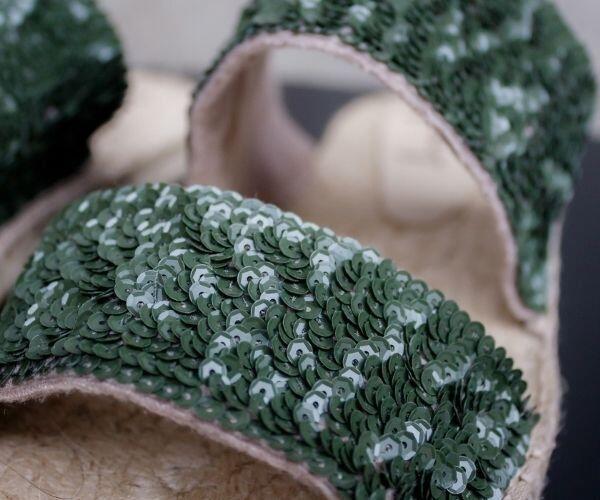 Espadrille Slide - Green