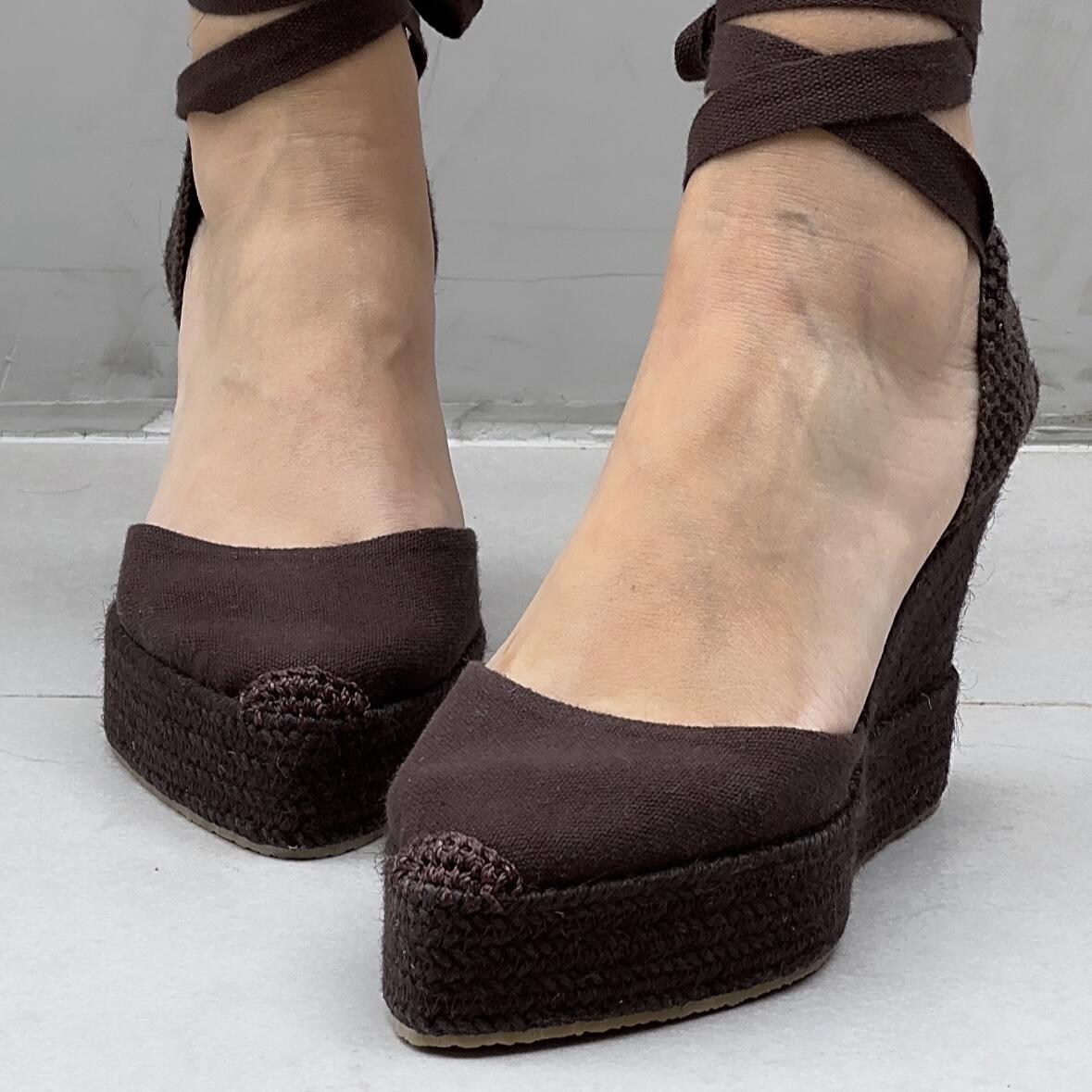 Espadrille Wedge 9cm - Cocoa
