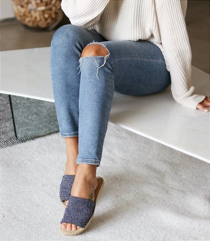 Espadrille Slide - Blue
