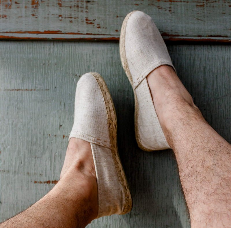 Unisex Traditional Espadrilles - Linen
