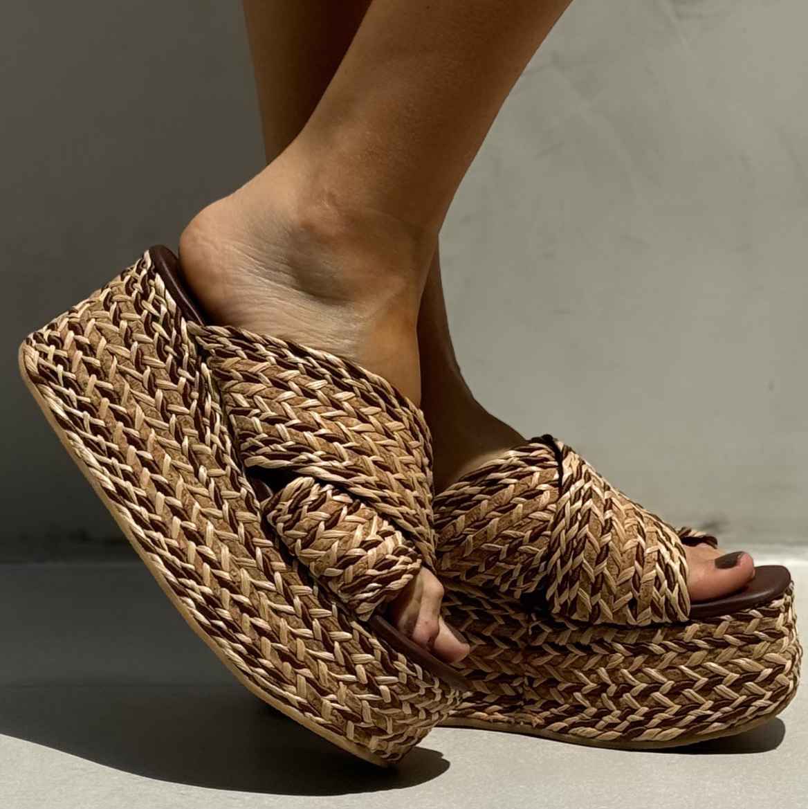 Flatform Braided Straw and Cork