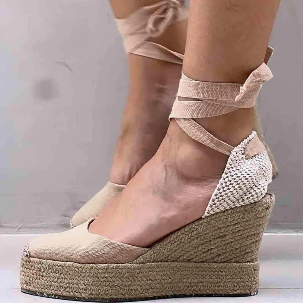 Espadrille Wedge 9cm - Nude