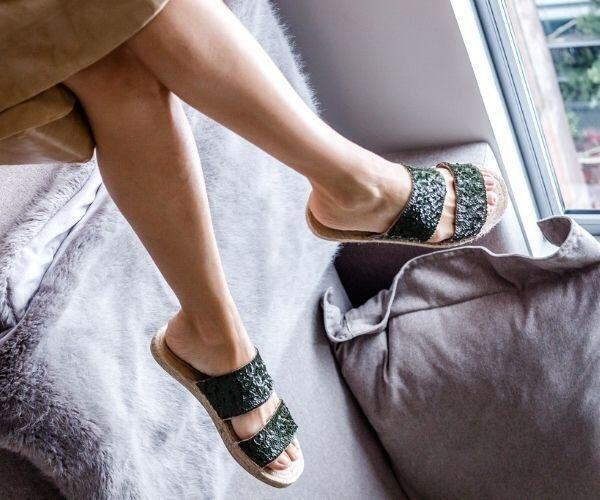 Espadrille Slide - Green