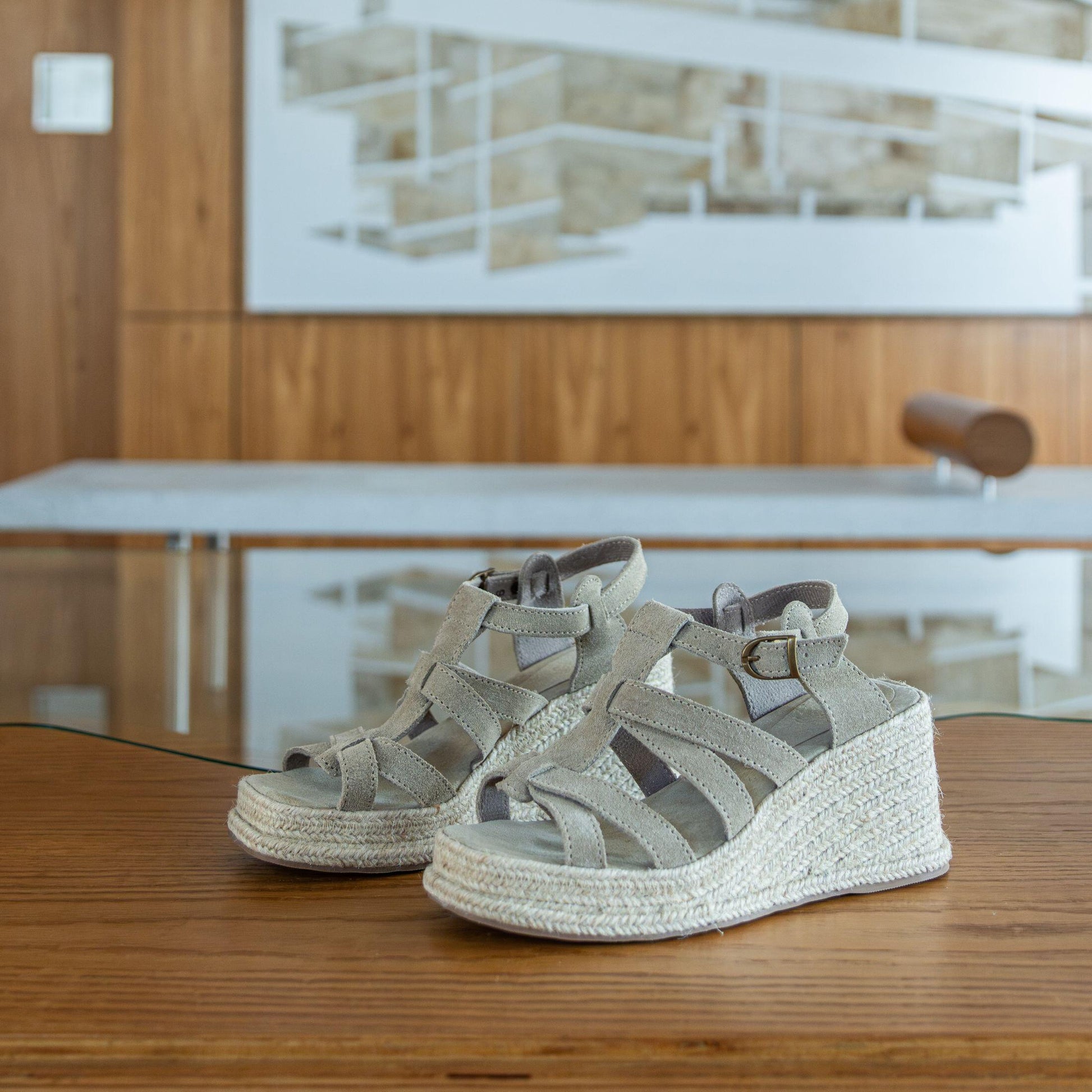 Khaki Suede Espadrille