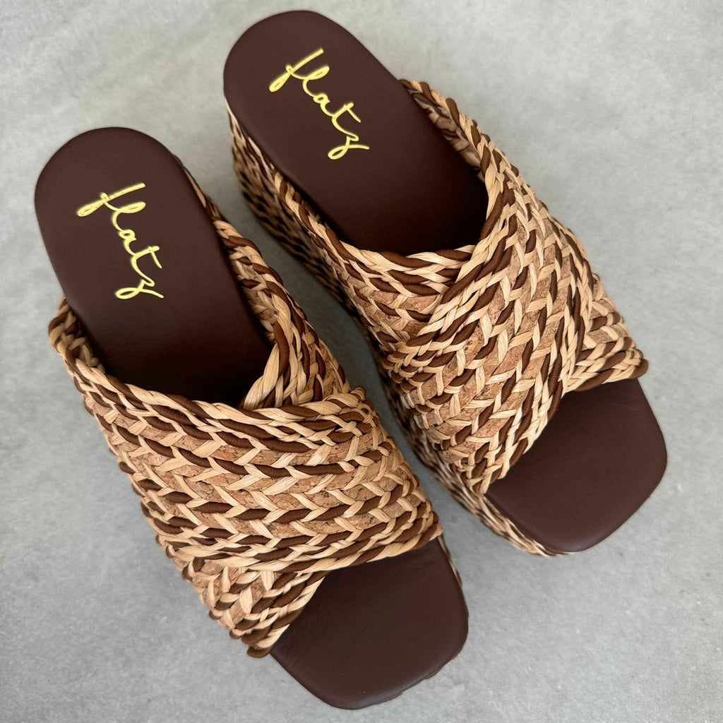 Flatform Braided Straw and Cork