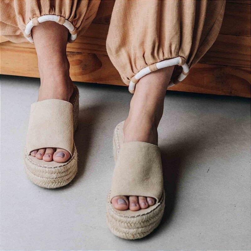 Espadrille Flatform Slide - Ice