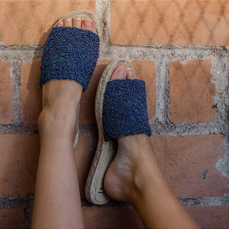 Espadrille Slide - Blue