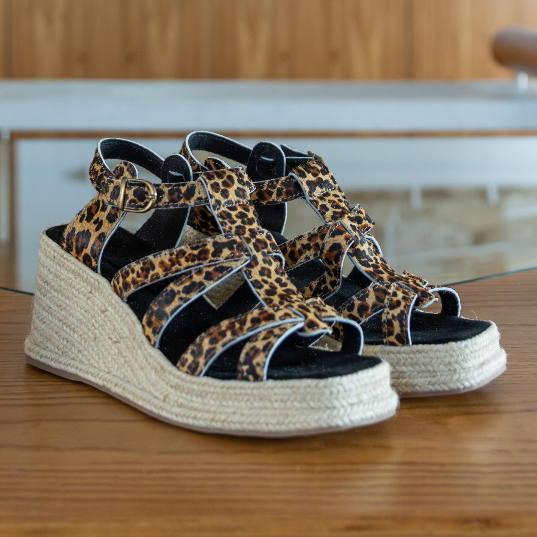 Espadrille Leather Leopard Print