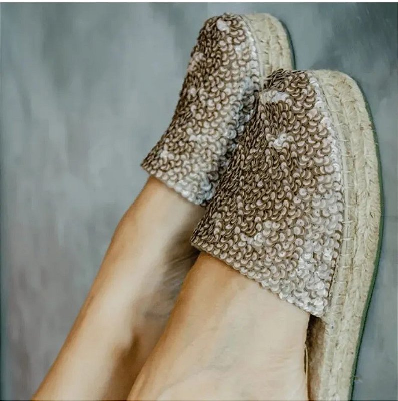 Double Sole Espadrille Mule - Bronze and Rose