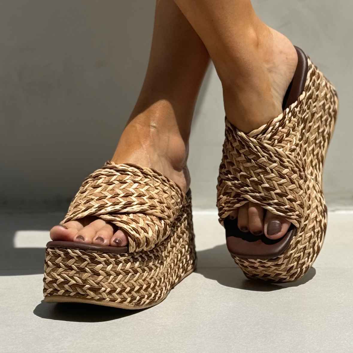 Flatform Braided Straw and Cork