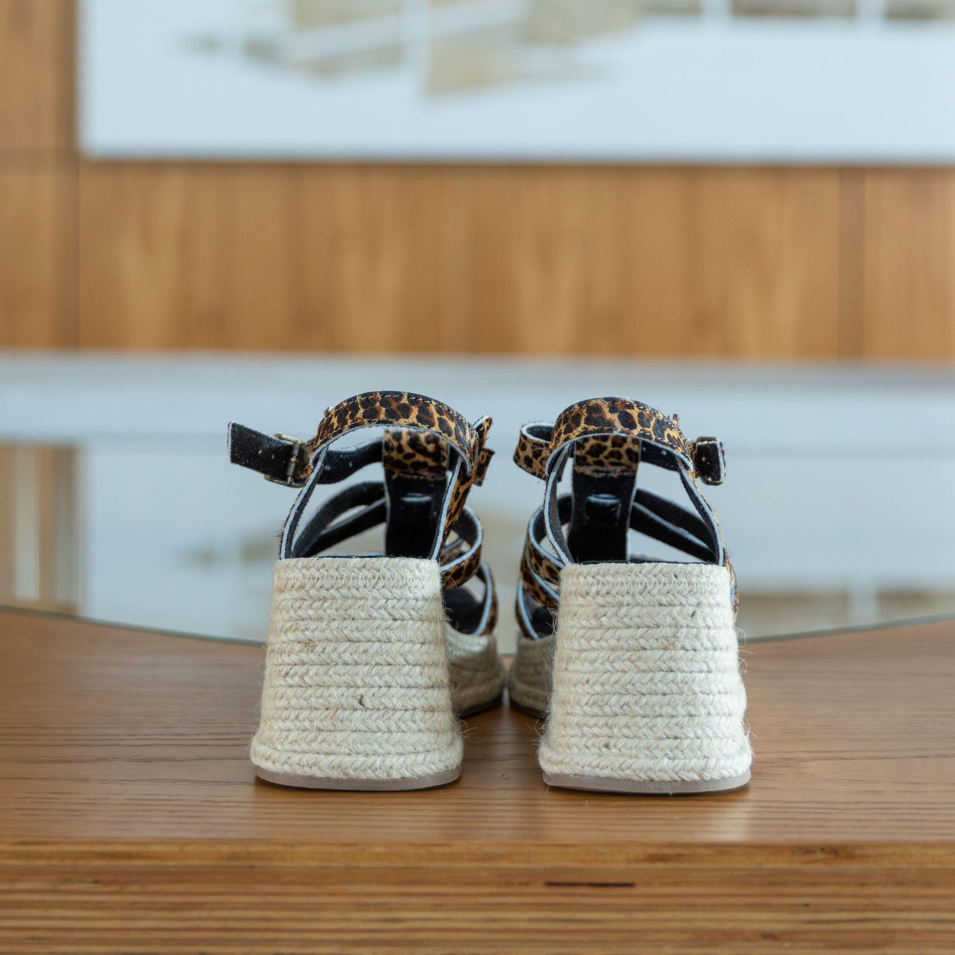 Espadrille Leather Leopard Print
