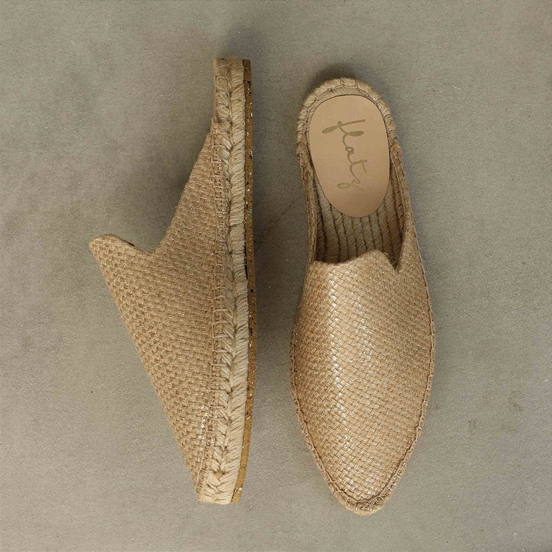 Espadrille Mule Loafer - Gold Foil