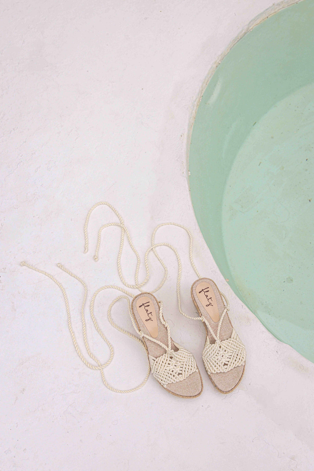 Macramé Wedge Espadrilles - Off White
